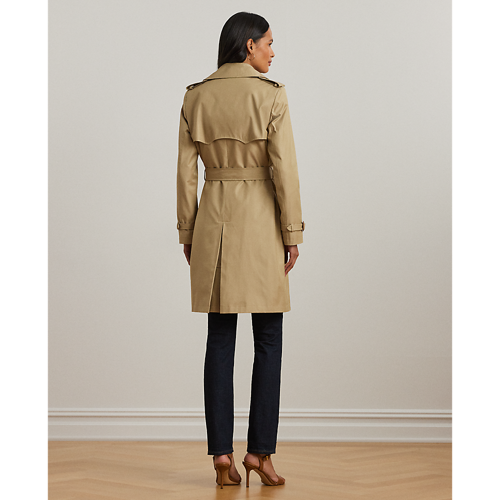 LRL Double-Breasted Cotton-Blend Trench Coat/Baloner 297967122002