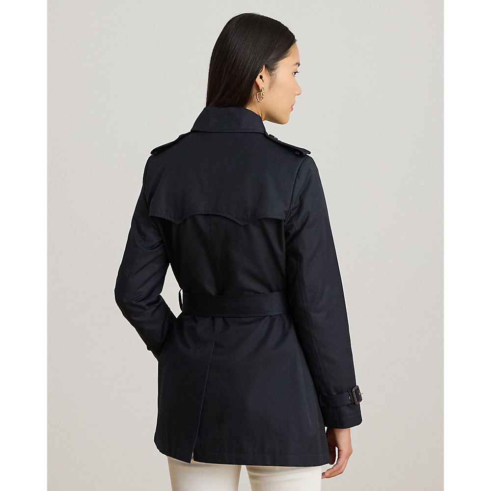 LRL Double-Breasted Cotton-Blend Trench Coat/Baloner 297967126004