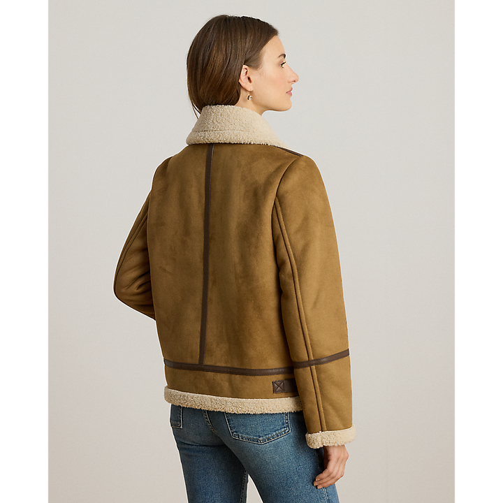 LRL Buckle-Trim Faux-Suede Jacket/ Jakna 297P04122002