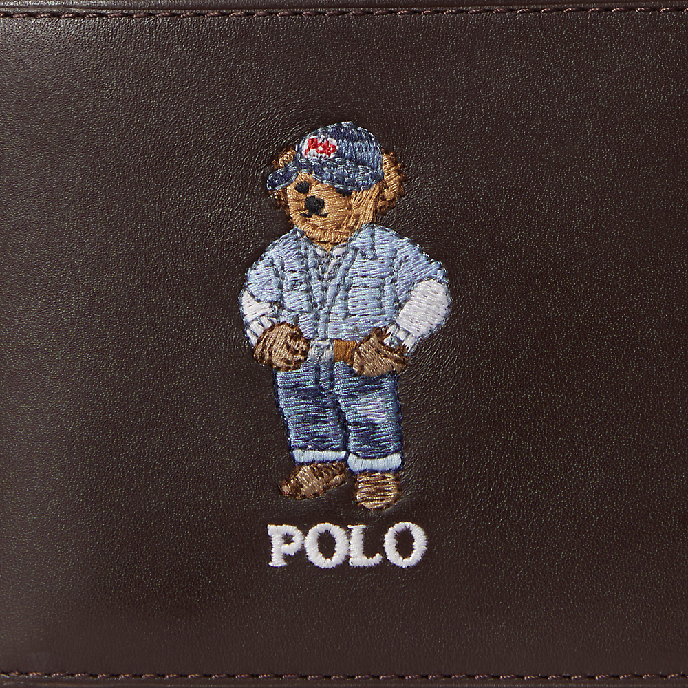 PRL Polo Bear Leather Billfold Wallet/Novčanik 405P08100002