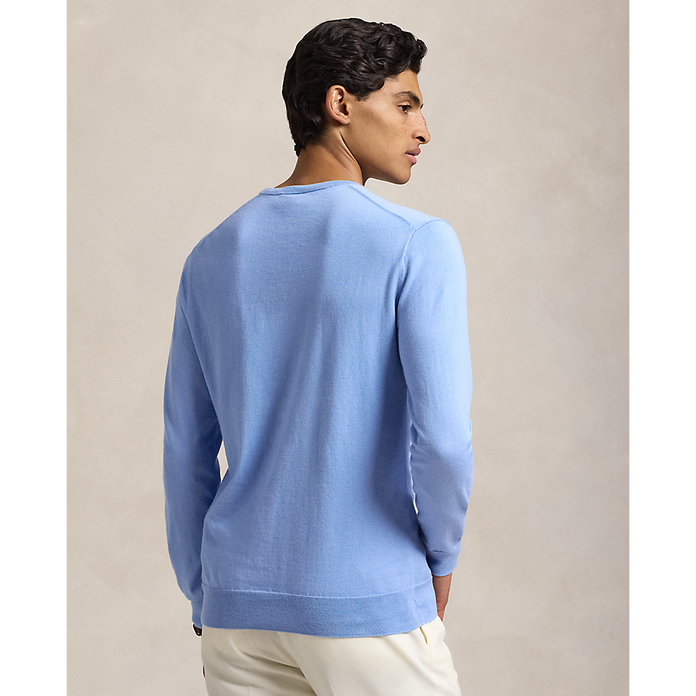 PRL Slim Fit Textured Cotton Jumper/Pulover 710890558504