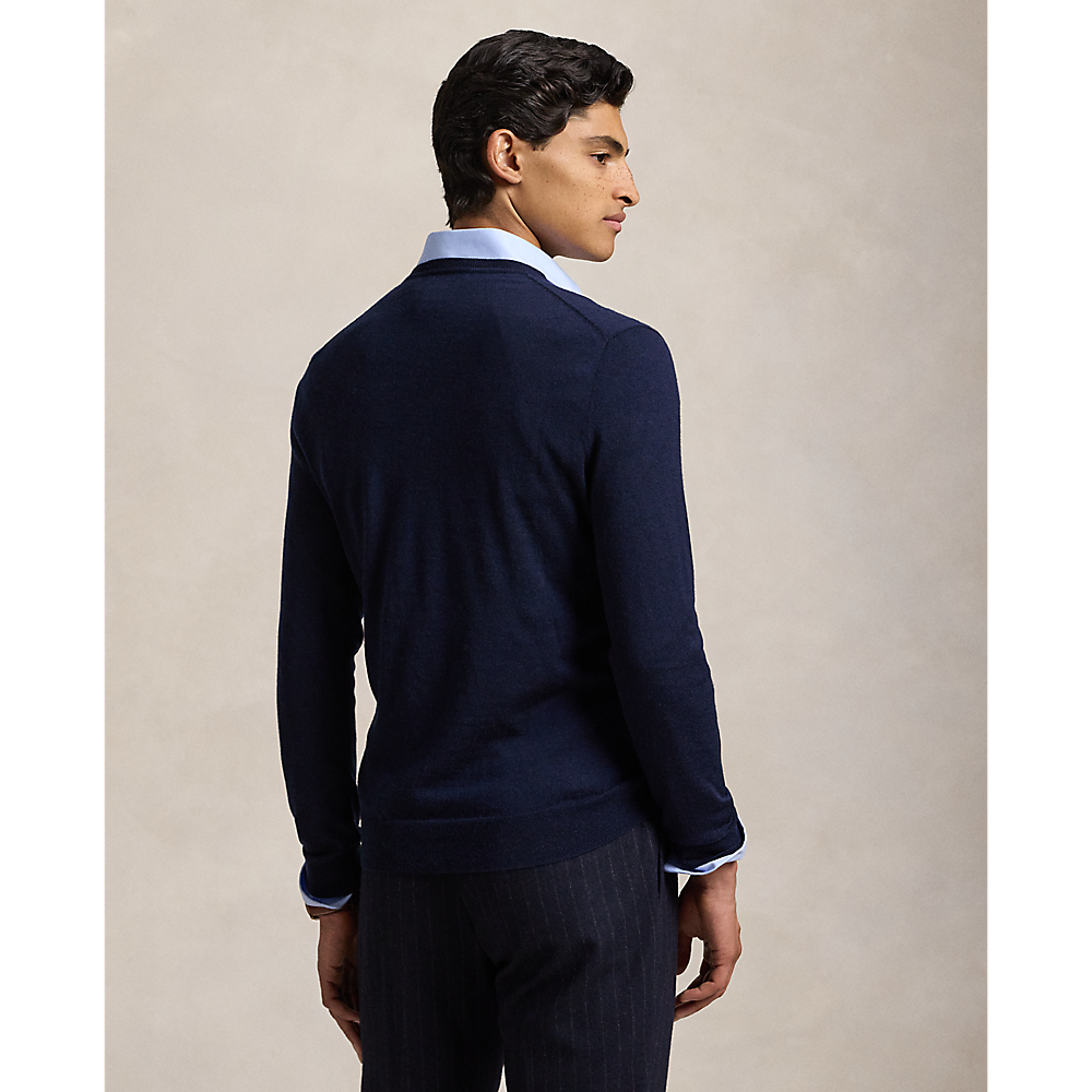 PRL Slim Fit Washable Wool V-Neck Jumper/Pulover 710946142001