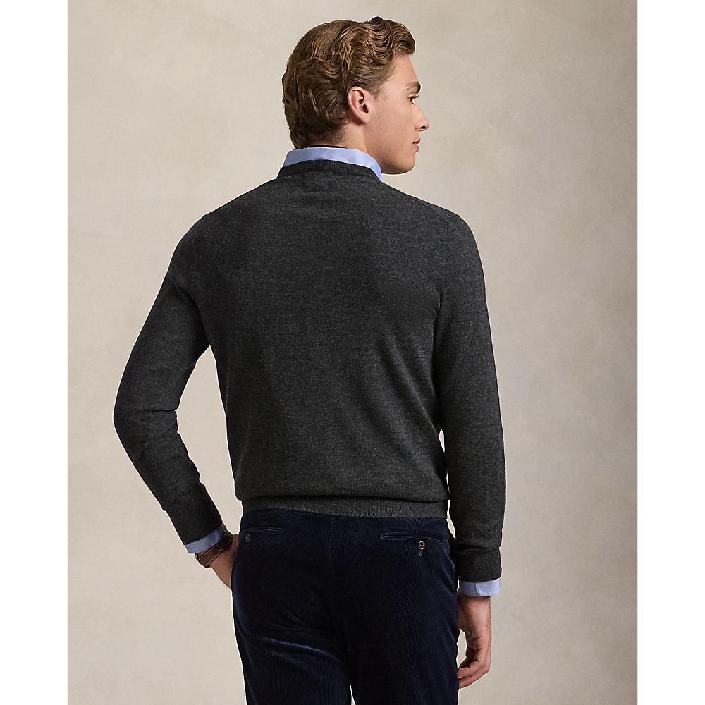 PRL Slim Fit Washable Wool Crewneck Jumper /Pulover 710946143003