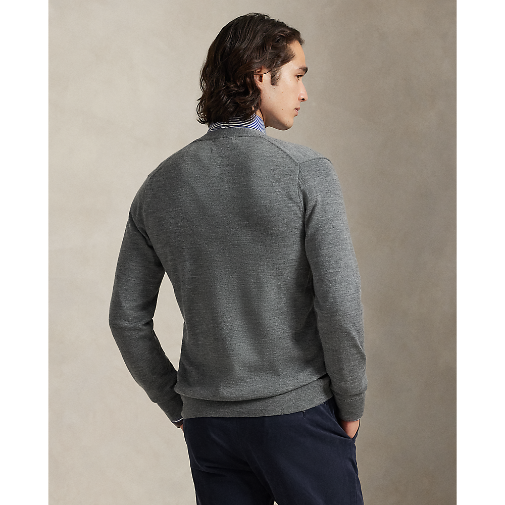 PRL Slim Fit Washable Wool V-Neck Cardigan /Pulover 710946144004