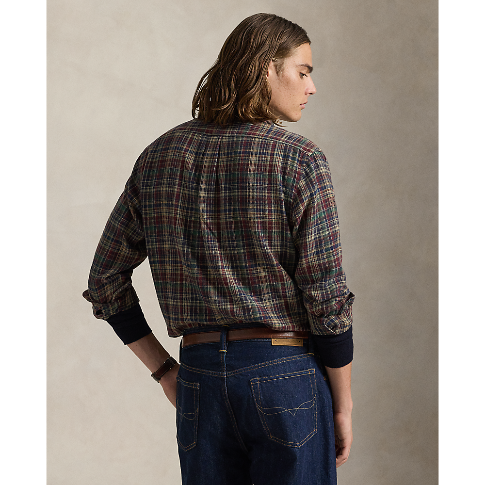 PRL Custom Fit Plaid Brushed Flannel Shirt/Košulja 710953355004