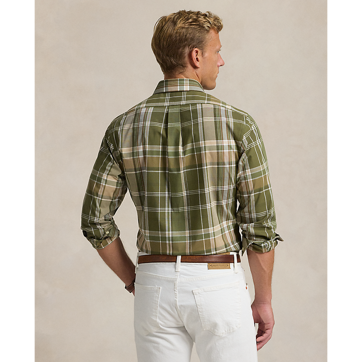 PRL Custom Fit Plaid Stretch Poplin Shirt/Košulja 710960639001