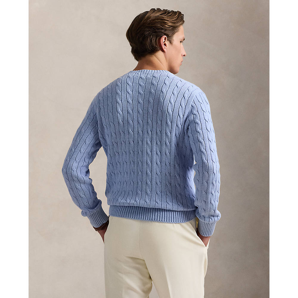 PRL Cable-Knit Cotton Crewneck Jumper/Pulover 710961151001