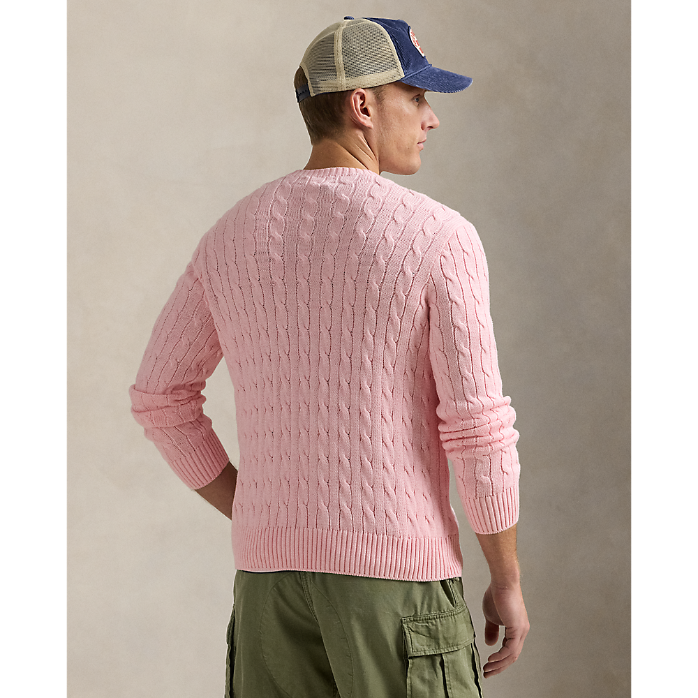 PRL Cable-Knit Cotton Crewneck Jumper/Pulover 710961151004