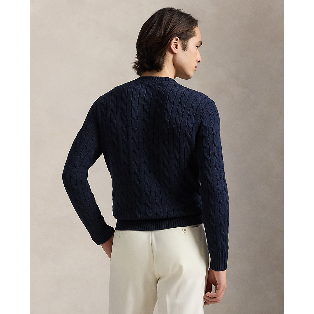 PRL Cable-Knit Cotton Crewneck Jumper/Pulover 710961151005