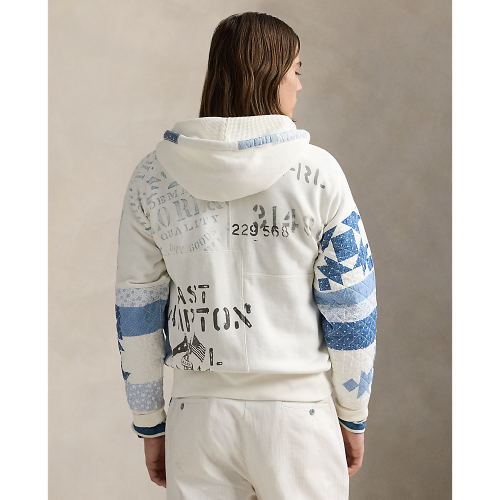 PRL Vintage Fit Patchwork Fleece Hoodie/Duks 710965001001