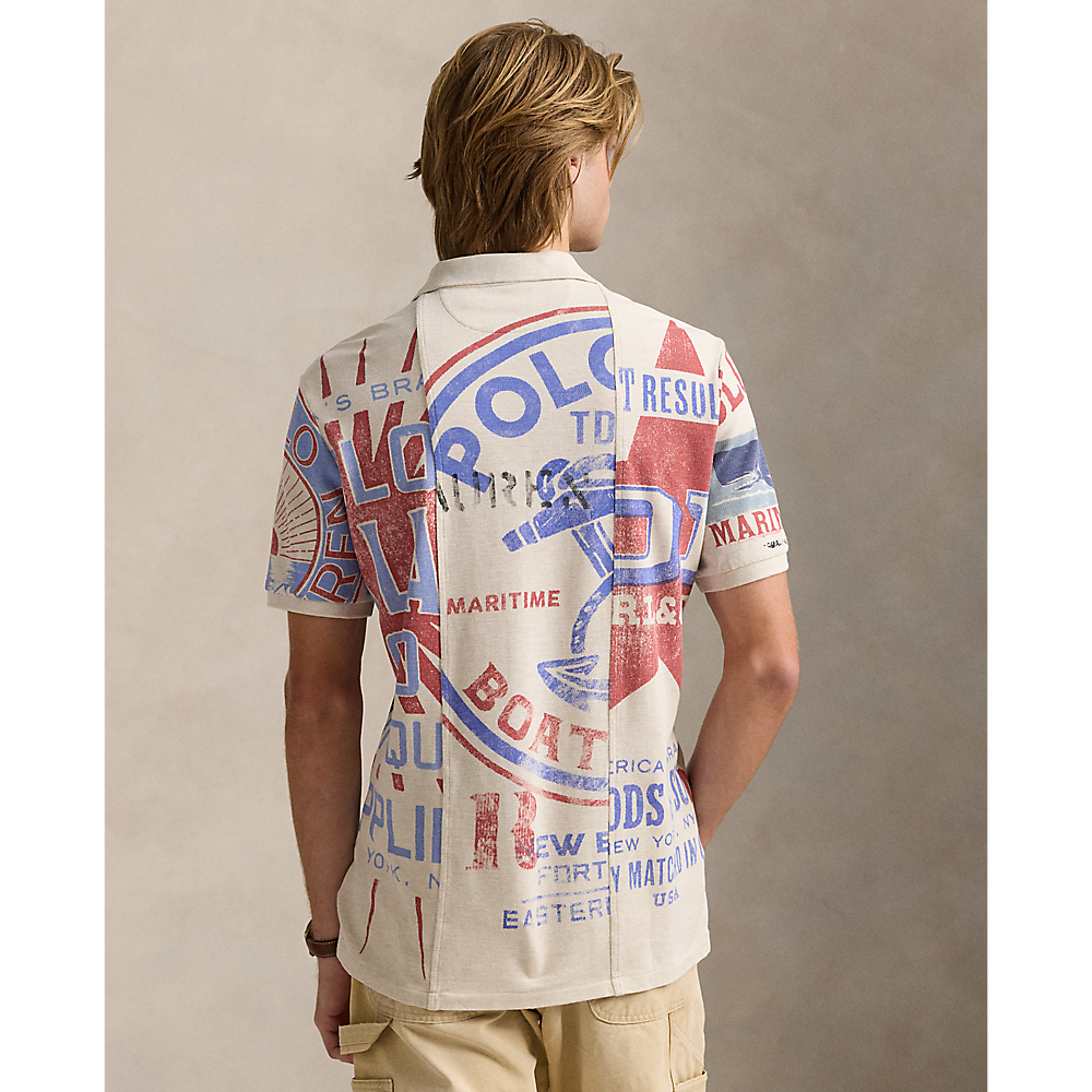 PRL Classic Dry Goods Print Mesh Polo Shirt/Polo Majica 710965003001