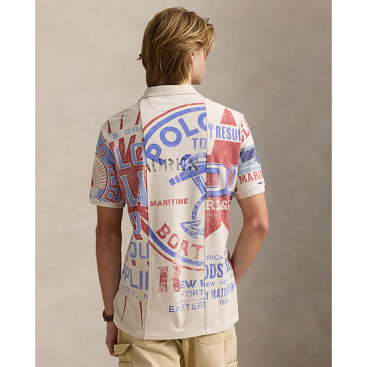 PRL Classic Dry Goods Print Mesh Polo Shirt/Polo Majica 710965003001