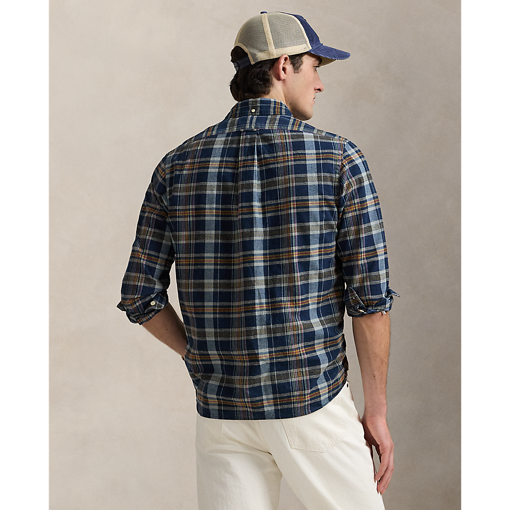 PRL Classic Fit Indigo Madras Shirt/Košulja 710965885001