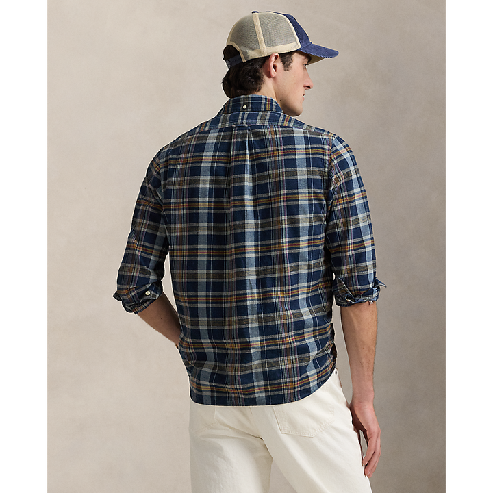 PRL Classic Fit Indigo Madras Shirt/Košulja 710965885001
