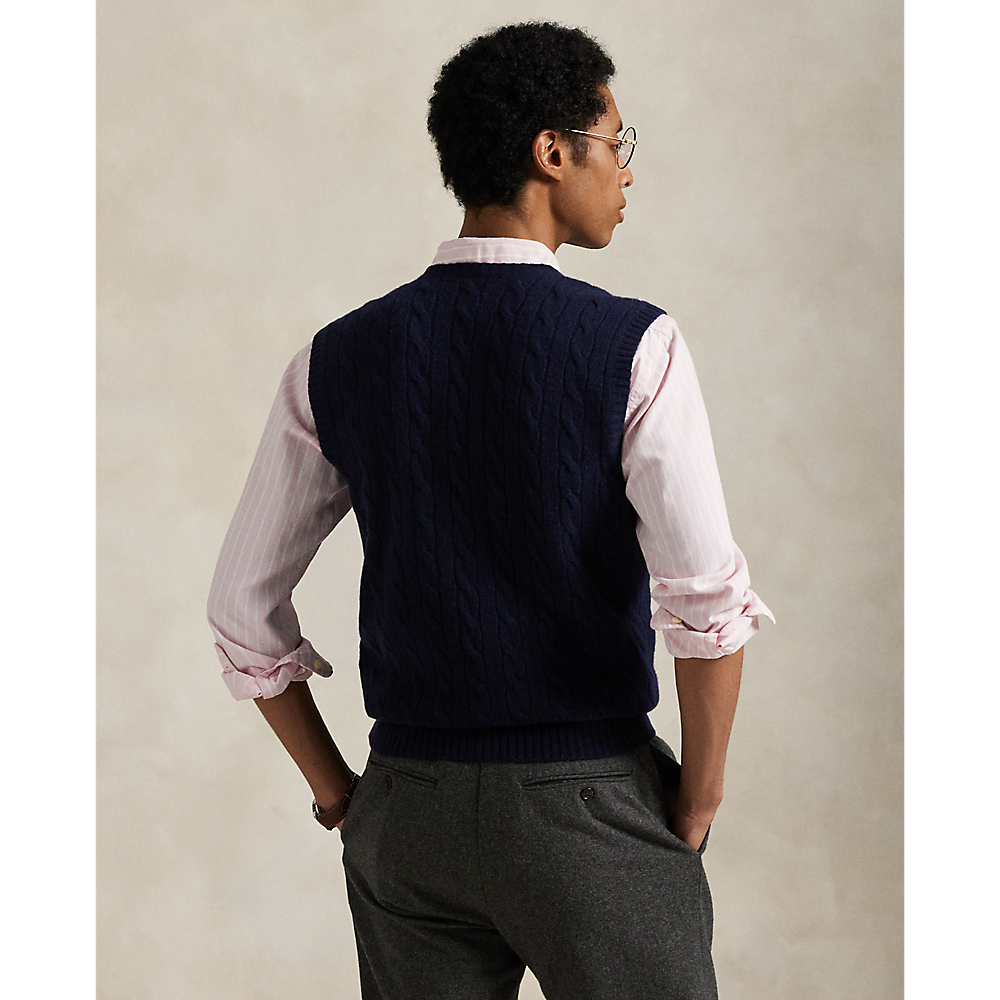 PRL Cable-Knit Cashmere Sleeveless Jumper/Pulover 710974166001