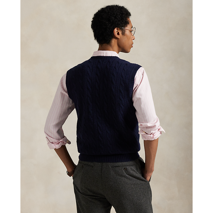 PRL Cable-Knit Cashmere Sleeveless Jumper/Pulover 710974166001