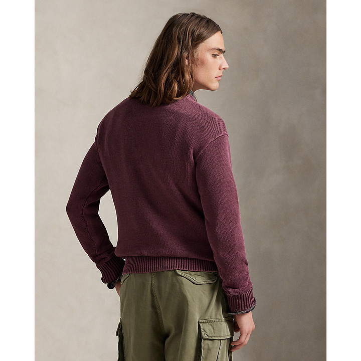 PRL Garment-Dyed Cotton Jumper/ Pulover 710981614004
