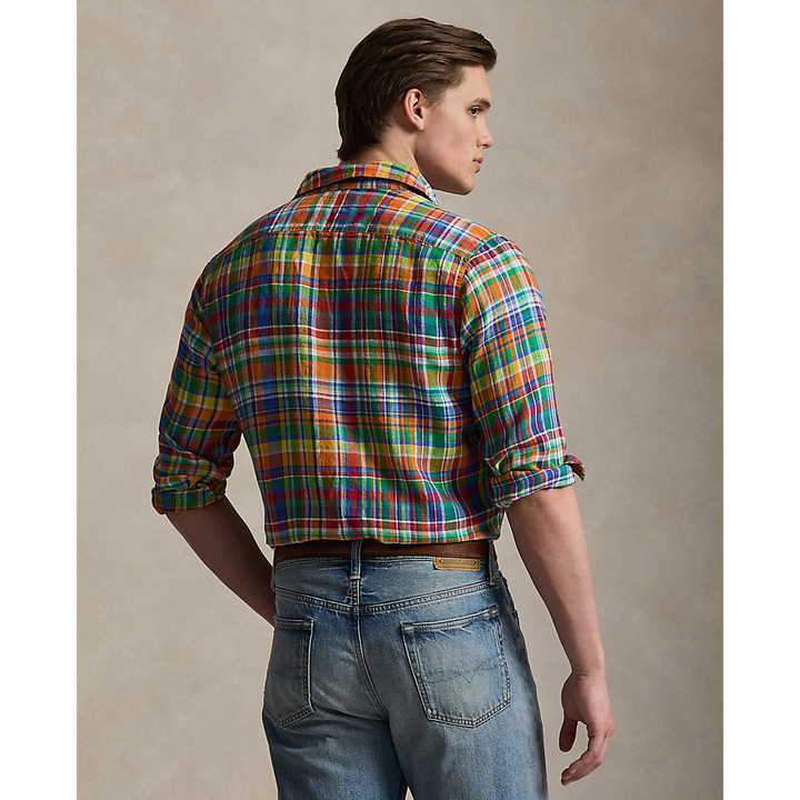 PRL Classic Fit Plaid Linen Workshirt/Košulja 710B14231001