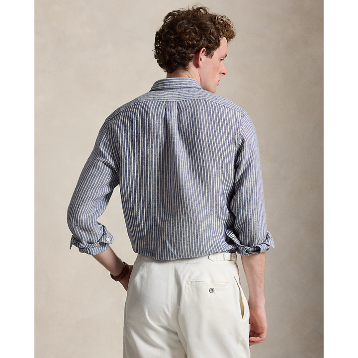 PRL Slim Fit Striped Linen Shirt/Košulja 710B15647001