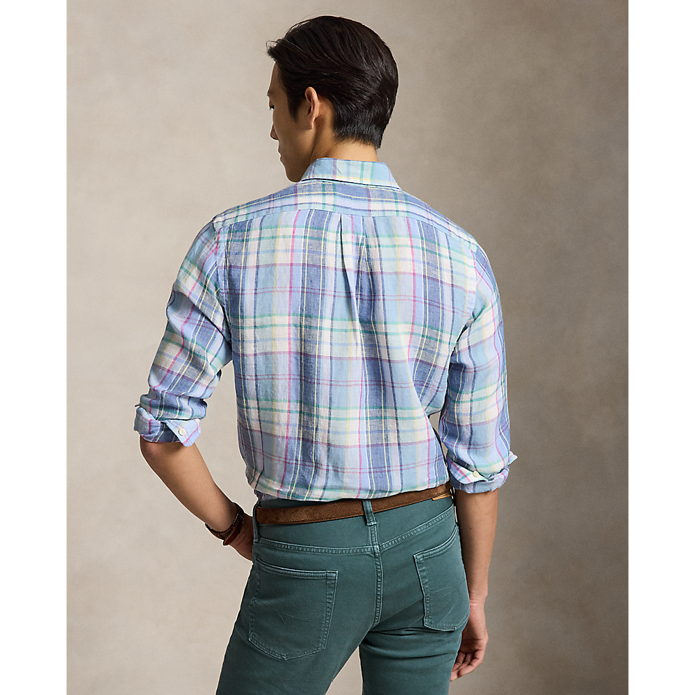 PRL Custom Fit Plaid Linen Shirt/Košulja 710B16705002