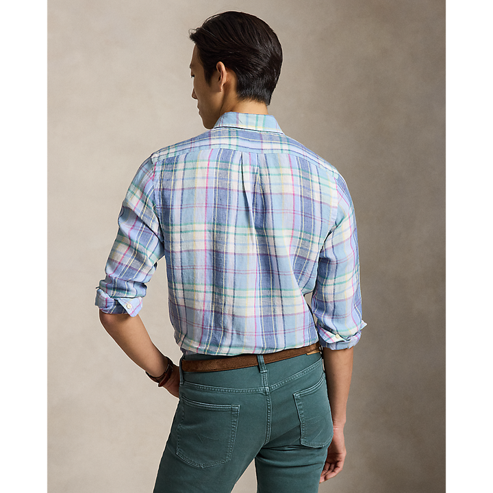 PRL Custom Fit Plaid Linen Shirt/Košulja 710B16705002