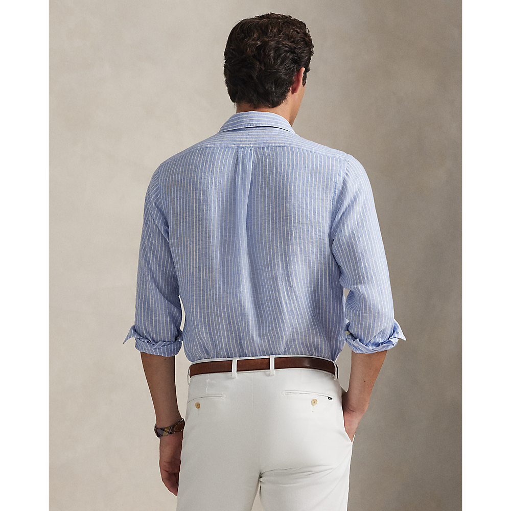 PRL Custom Fit Striped Linen Shirt/Košulja 710P07024002