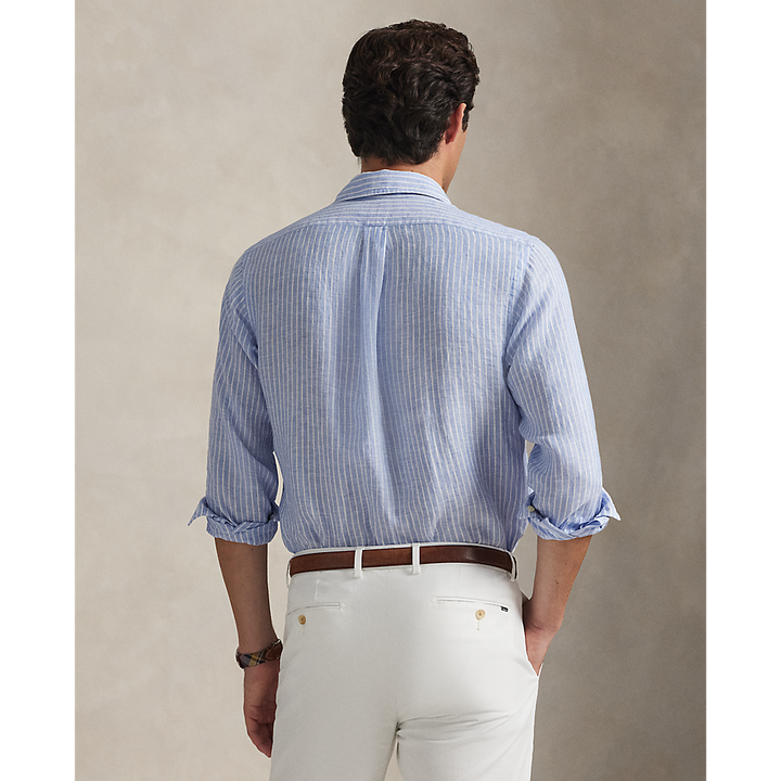 PRL Custom Fit Striped Linen Shirt/Košulja 710P07024002