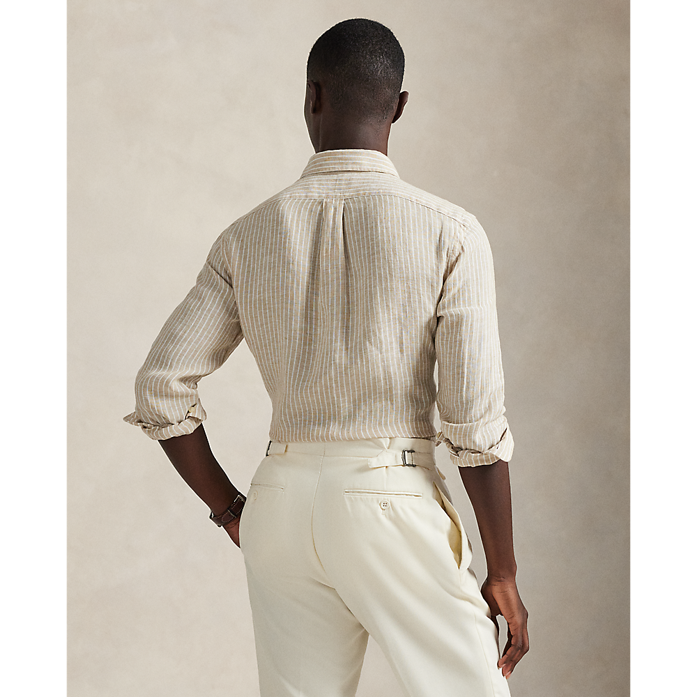 PRL Custom Fit Striped Linen Shirt/Košulja 710P07024003