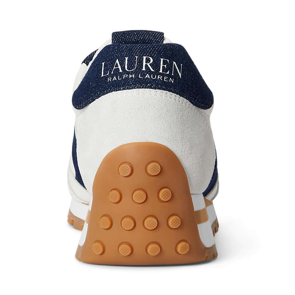 LRL Dani Denim-Trim Leather & Suede Trainer/Tenisice 802P04426001