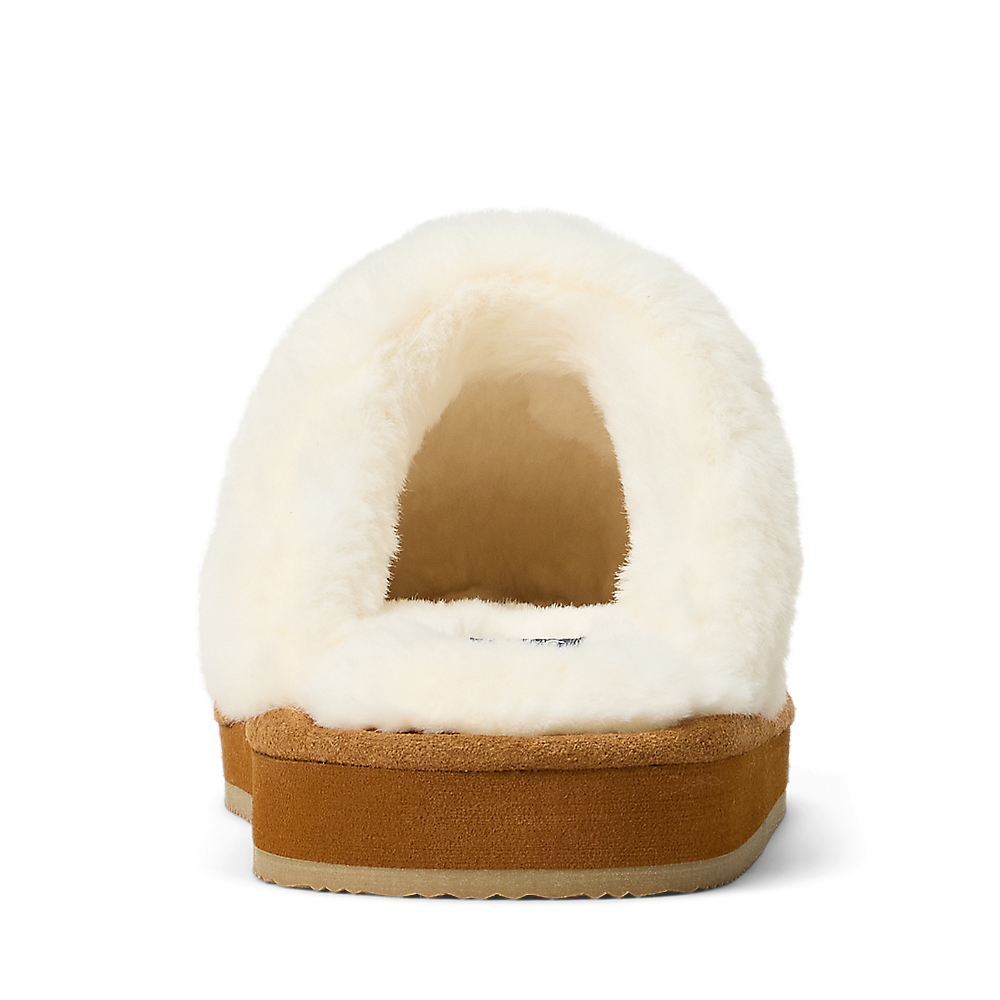 PRL Polo Bear Suede & Faux-Fur Slipper/Papuče 842P03594001