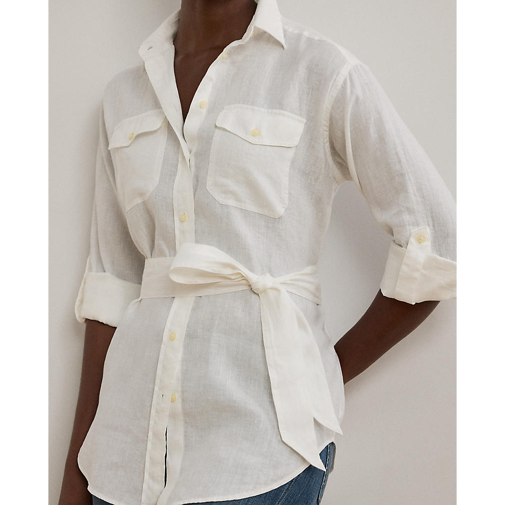 LRL Relaxed Fit Belted Linen Shirt/Košulja 200786629001