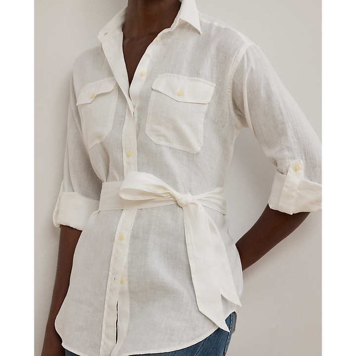 LRL Relaxed Fit Belted Linen Shirt/Košulja 200786629001