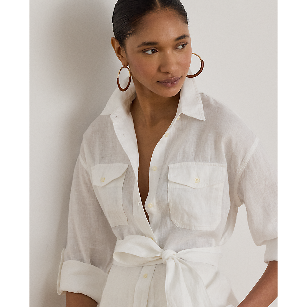 LRL Relaxed Fit Belted Linen Shirt/Košulja 200786629001