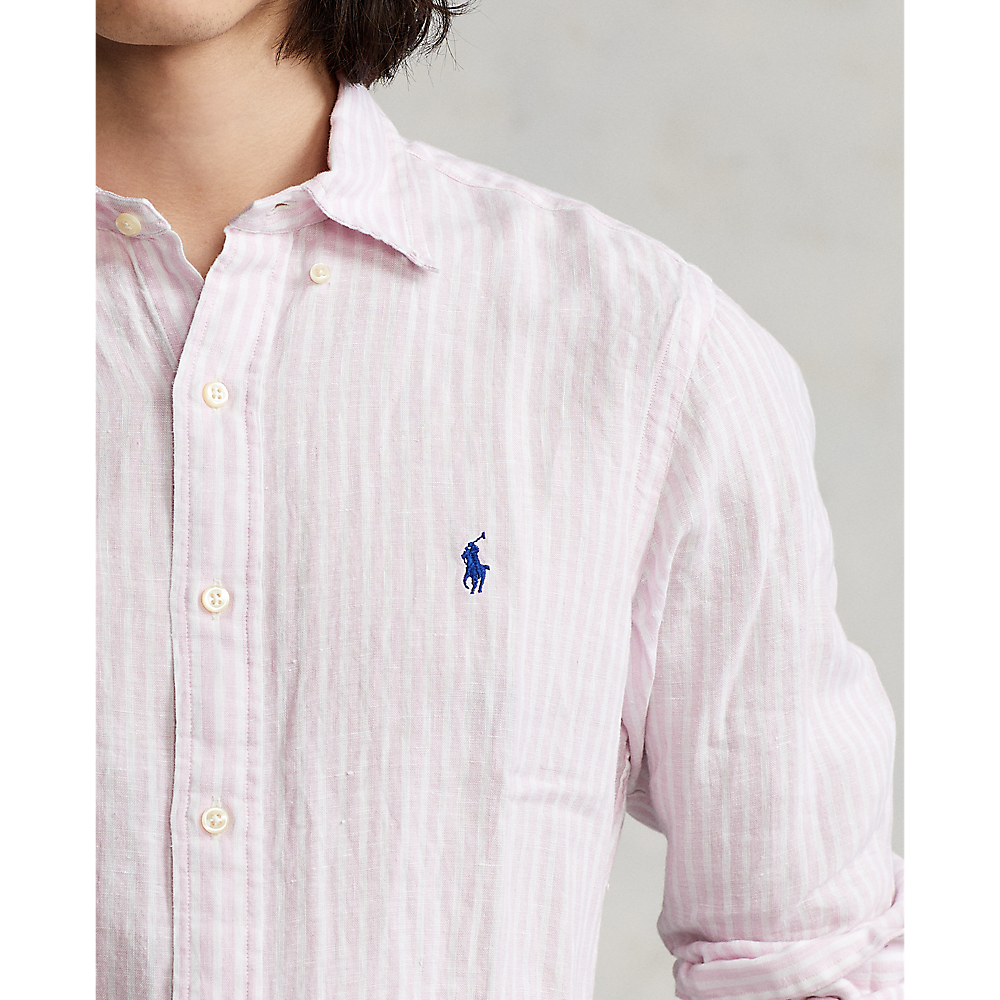 PRL Custom Fit Striped Linen Shirt/Košulja 710873446002