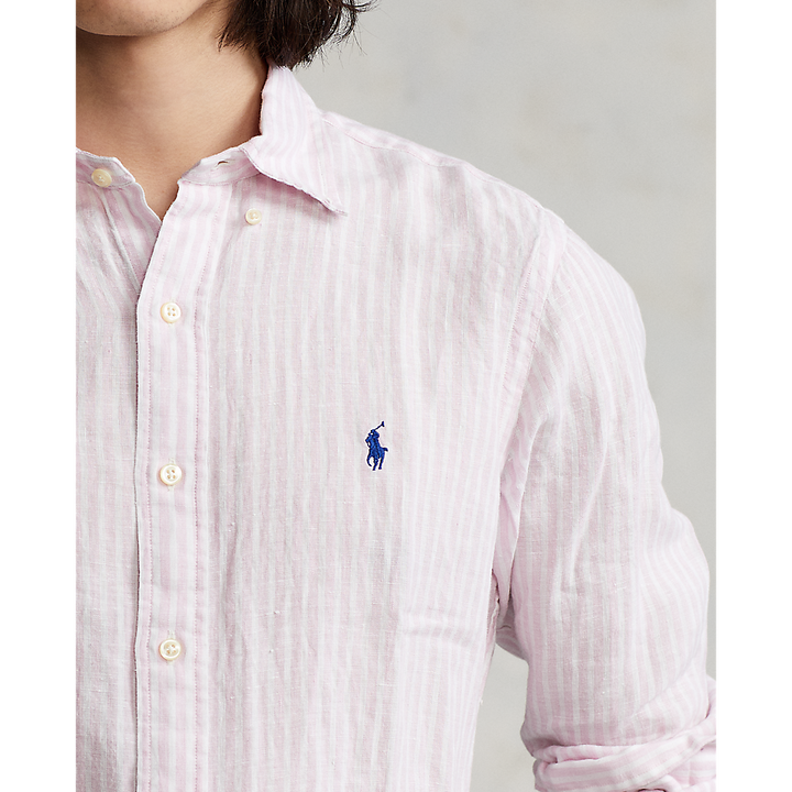 PRL Custom Fit Striped Linen Shirt/Košulja 710873446002