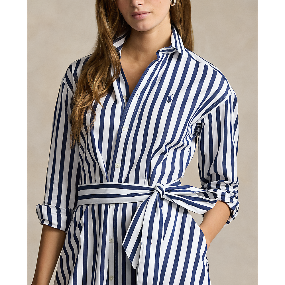 PRL Belted Striped Cotton Shirtdress/Haljina 211891428001