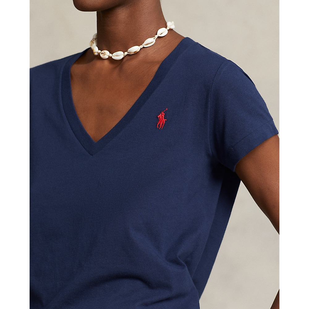 PRL Cotton Jersey V-Neck T-Shirt/Majica 211902403002