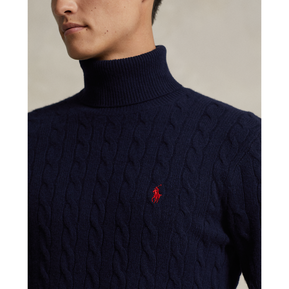 PRL Cable Wool-Cashmere Roll neck Jumper/Pulover 710876836005