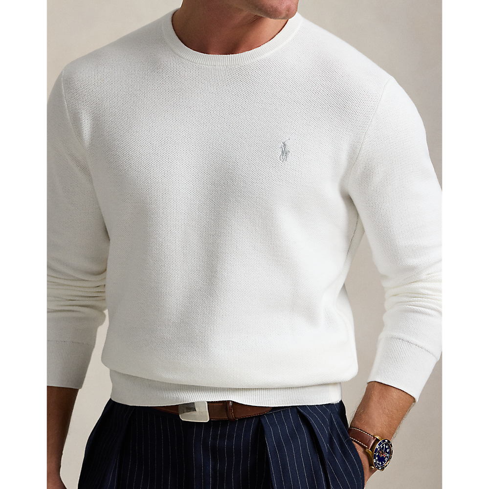 PRL Mesh-Knit Cotton Crewneck Jumper/Pulover 710918163504