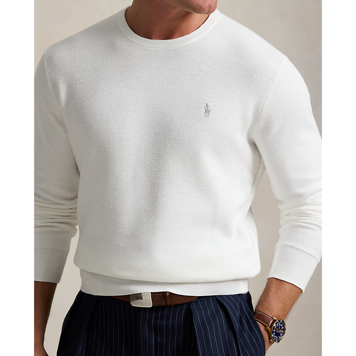 PRL Mesh-Knit Cotton Crewneck Jumper/Pulover 710918163504