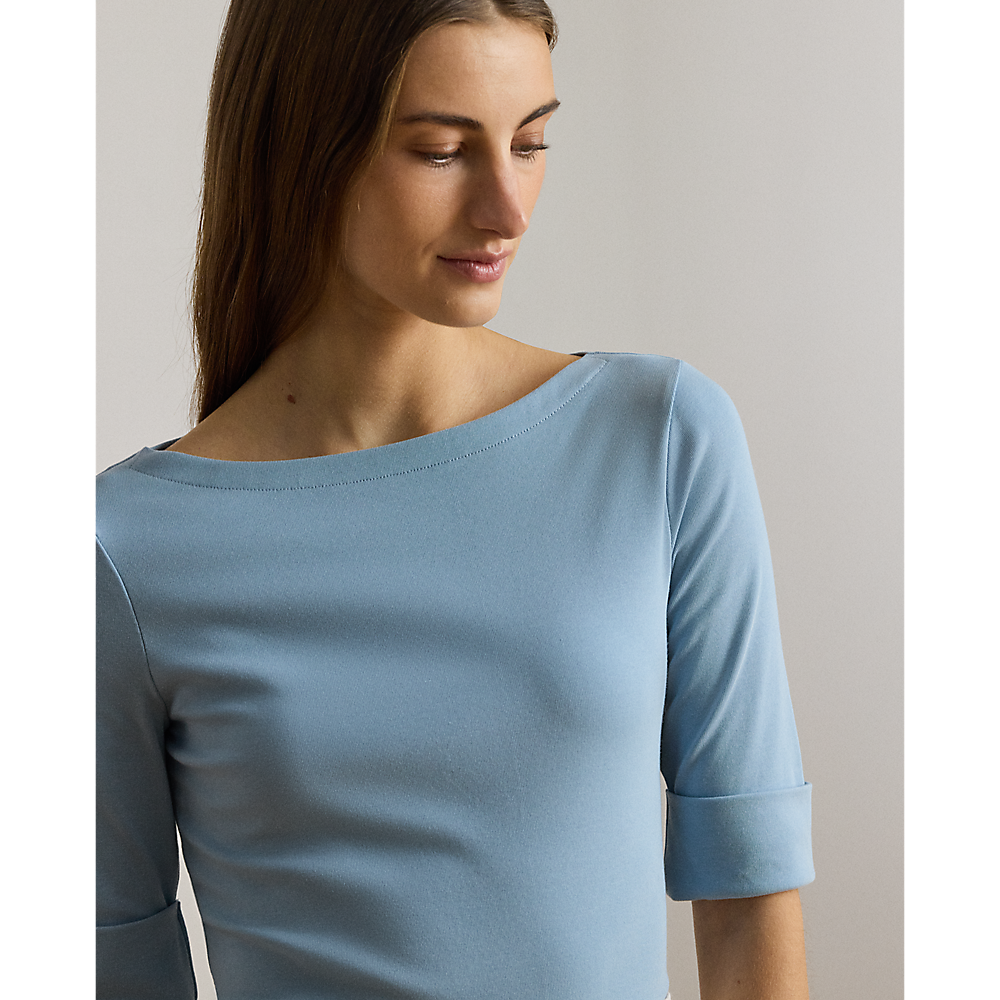 LRL Stretch Cotton Boatneck T-Shirt/Majica 200654963201