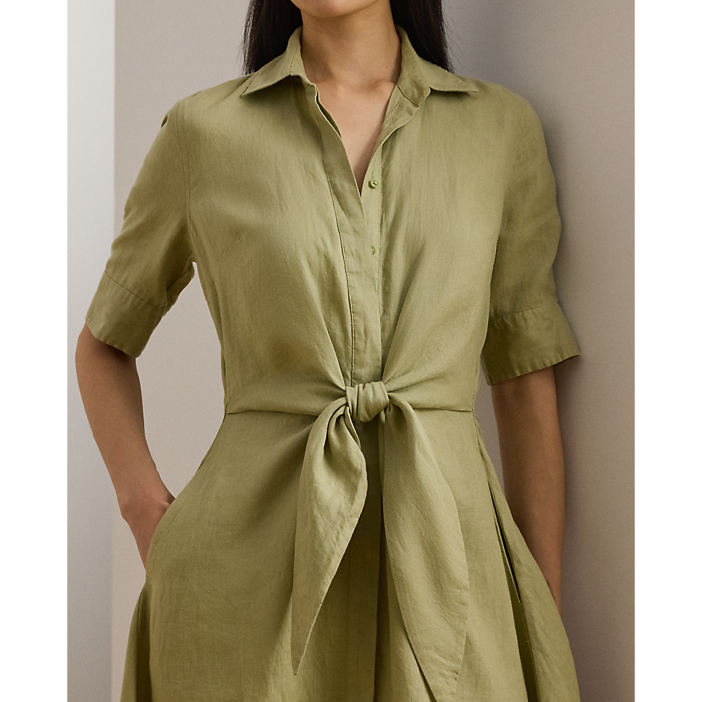 LRL Tie-Front Linen Shirtdress/Haljina 200905667015