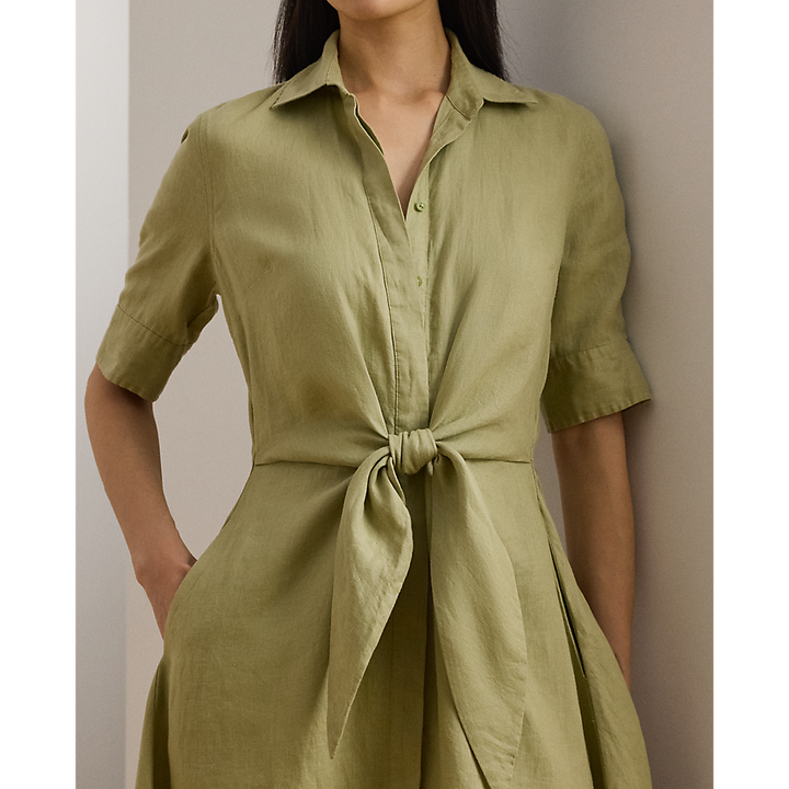 LRL Tie-Front Linen Shirtdress/Haljina 200905667015