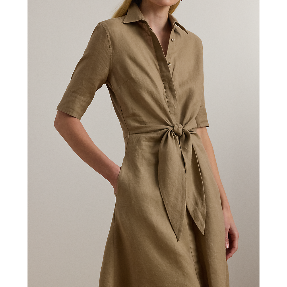 LRL Tie-Front Linen Shirtdress/Haljina 200905667016