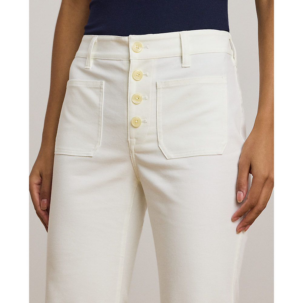 LRL Stretch Cotton Canvas Wide-Leg Trouser/Hlače 200957444001