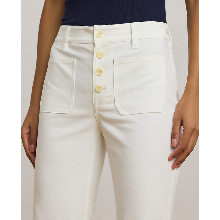 LRL Stretch Cotton Canvas Wide-Leg Trouser/Hlače 200957444001