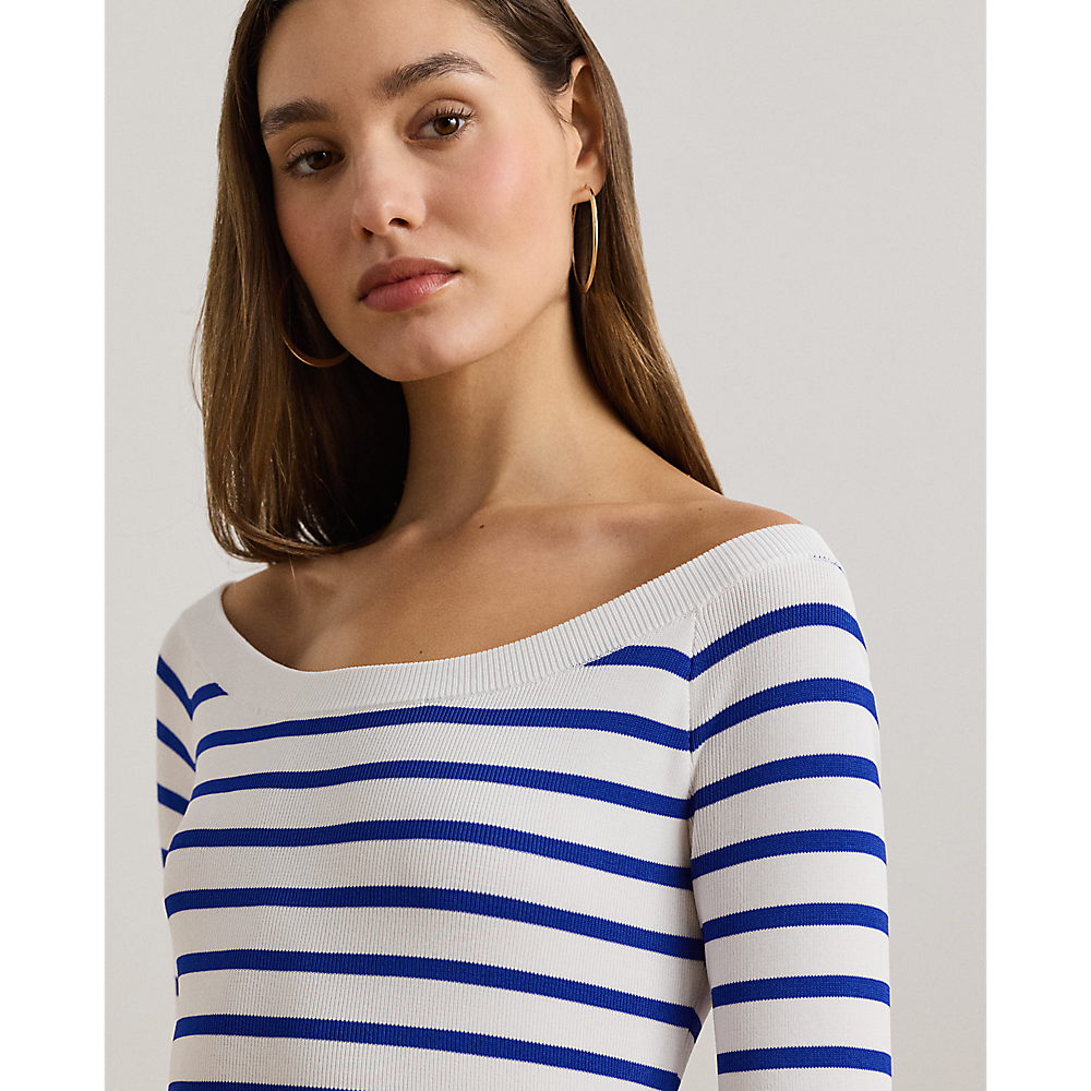 LRL Striped Ballet-Neck Jumper/Pulover 200957545001