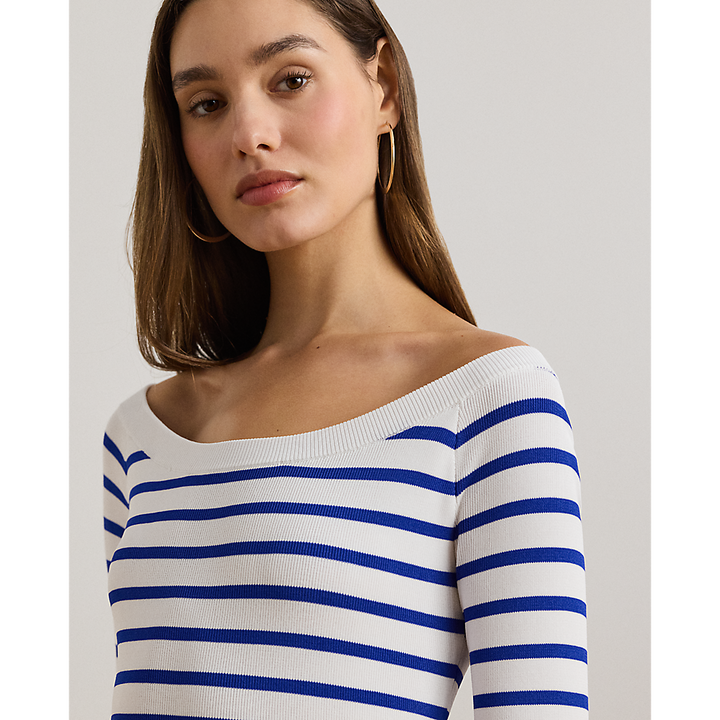 LRL Striped Ballet-Neck Jumper/Pulover 200957545001