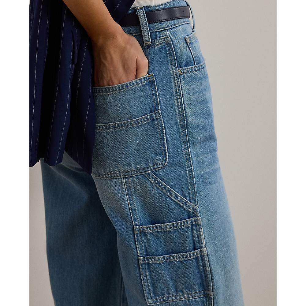 LRL High-Rise Wide-Leg Carpenter Jean/Traperice 200957690001