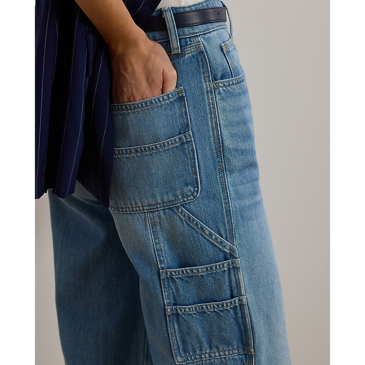 LRL High-Rise Wide-Leg Carpenter Jean/Traperice 200957690001